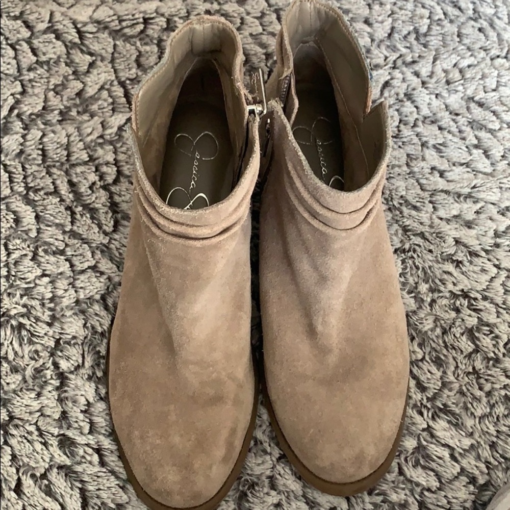 Jessica Simpson suede side zip bootie